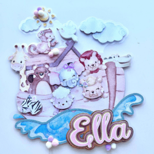 Noah's Ark Cake Topper - Baptism Cake Topper