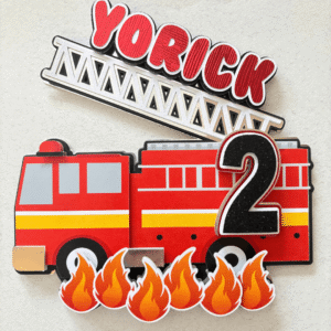 Fire Truck Cake Topper