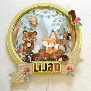 Forest Cake Topper, Woodland Cake Topper